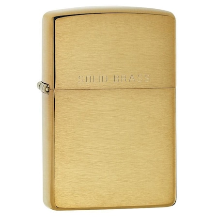 Zippo Classic Brushed Solid Brass Pocket Lighter 204